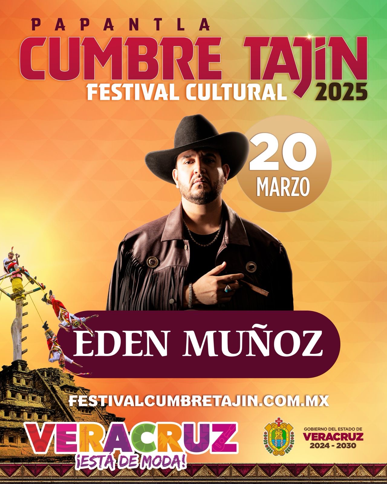 Edén Muñoz invita a disfrutar de su presentación en Cumbre Tajín  