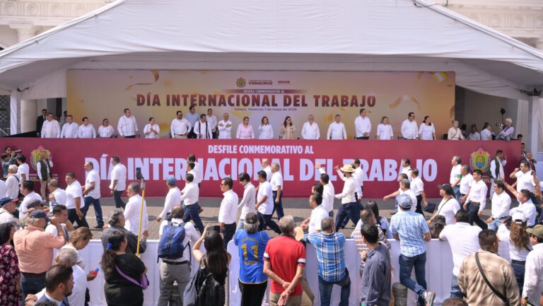 Conmemora Veracruz el Día del Trabajo con participación de casi 66 mil trabajadores