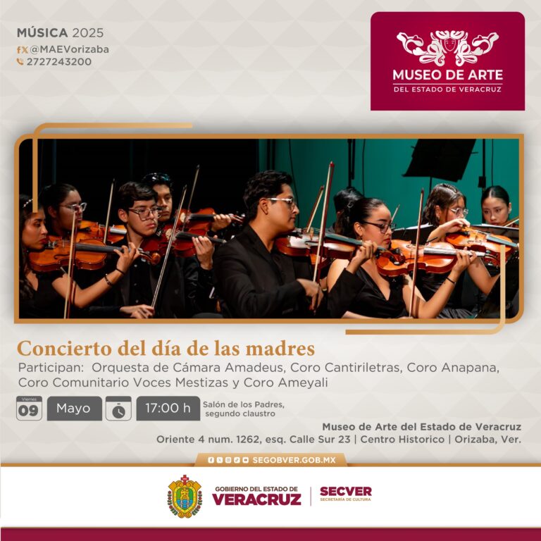 Invita SECVER a festejar a las madres con recitales en el MAEV y la GACX 